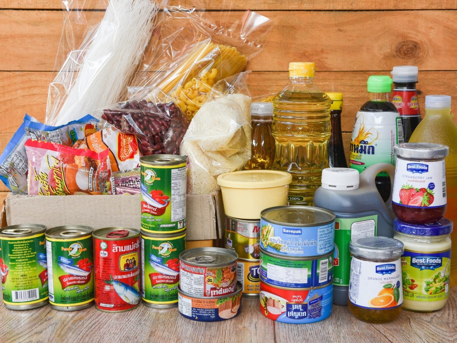 variety of dried goods