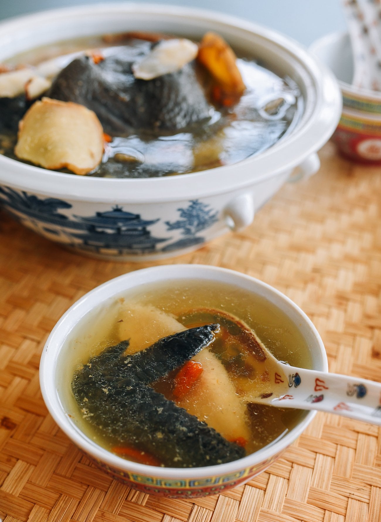 Bowl of Chinese Black Chicken Soup