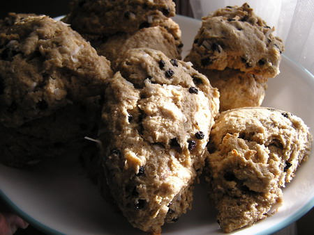 20090331blueberryscones01 Whole wheat blueberry and coconut scones
