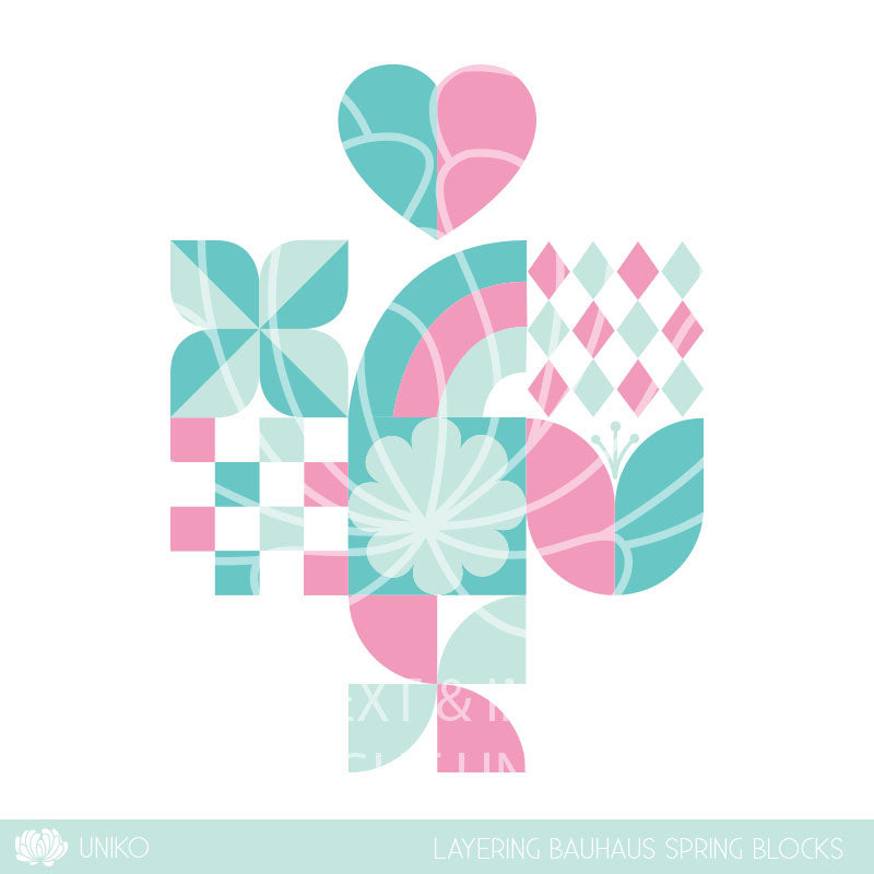 Stencil - Layering Bauhaus Spring Blocks