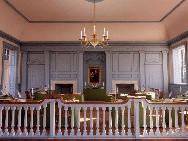 Rendering of the Assembly Room in the Library