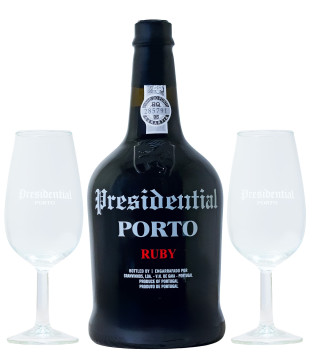 Presidential Porto Ruby GEPA mit 2 Gläsern - 0,75L 19% vol
