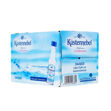 Paket [24 x 0,02L] Küstennebel Sternanis Likör Glas Miniatur - 0,48L 21,8% vol