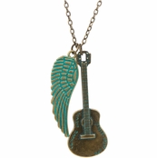 Flying Guitar Necklace