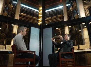 Sebastian Sobecki at the Thomas Fisher Rare Book Library on CBC News Sebastian Sobecki at the Thomas Fisher Rare Book Library on CBC News