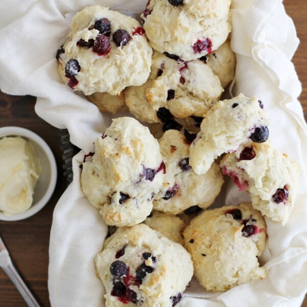 blueberry buttermilk drop biscuits.