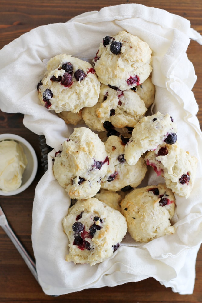 blueberry buttermilk drop biscuits
