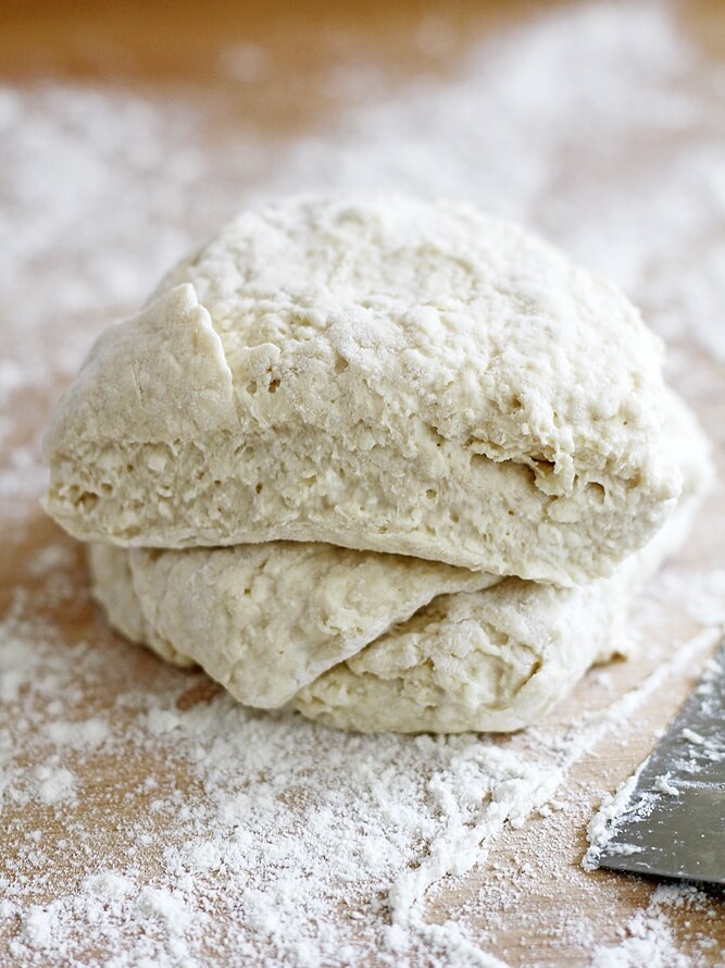 folding biscuit dough