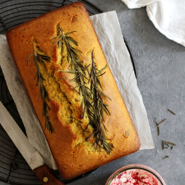 rosemary cornmeal loaf.