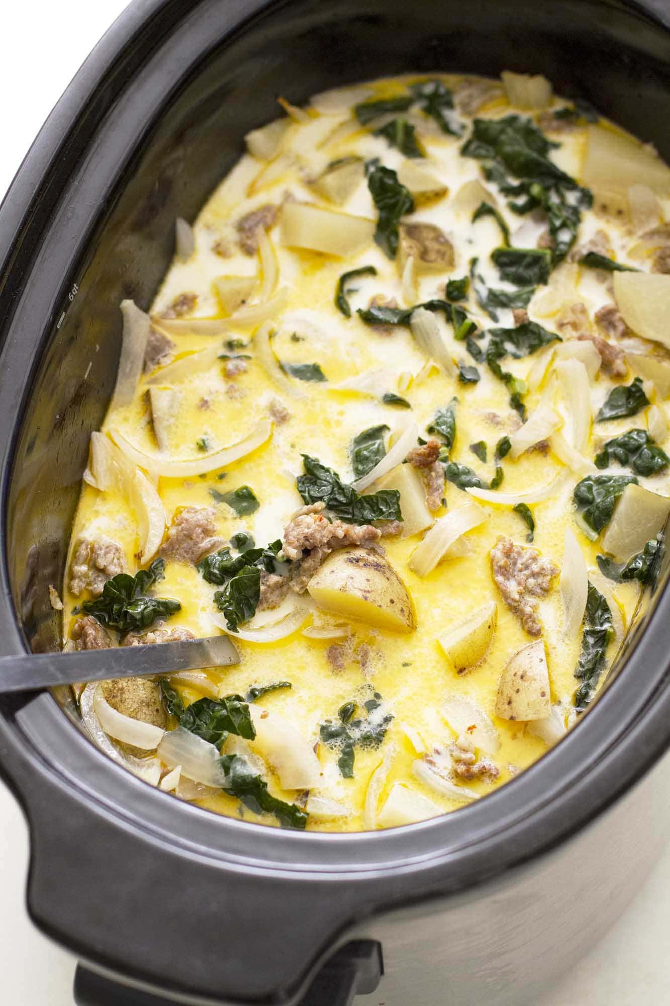 zuppa toscana in slow cooker