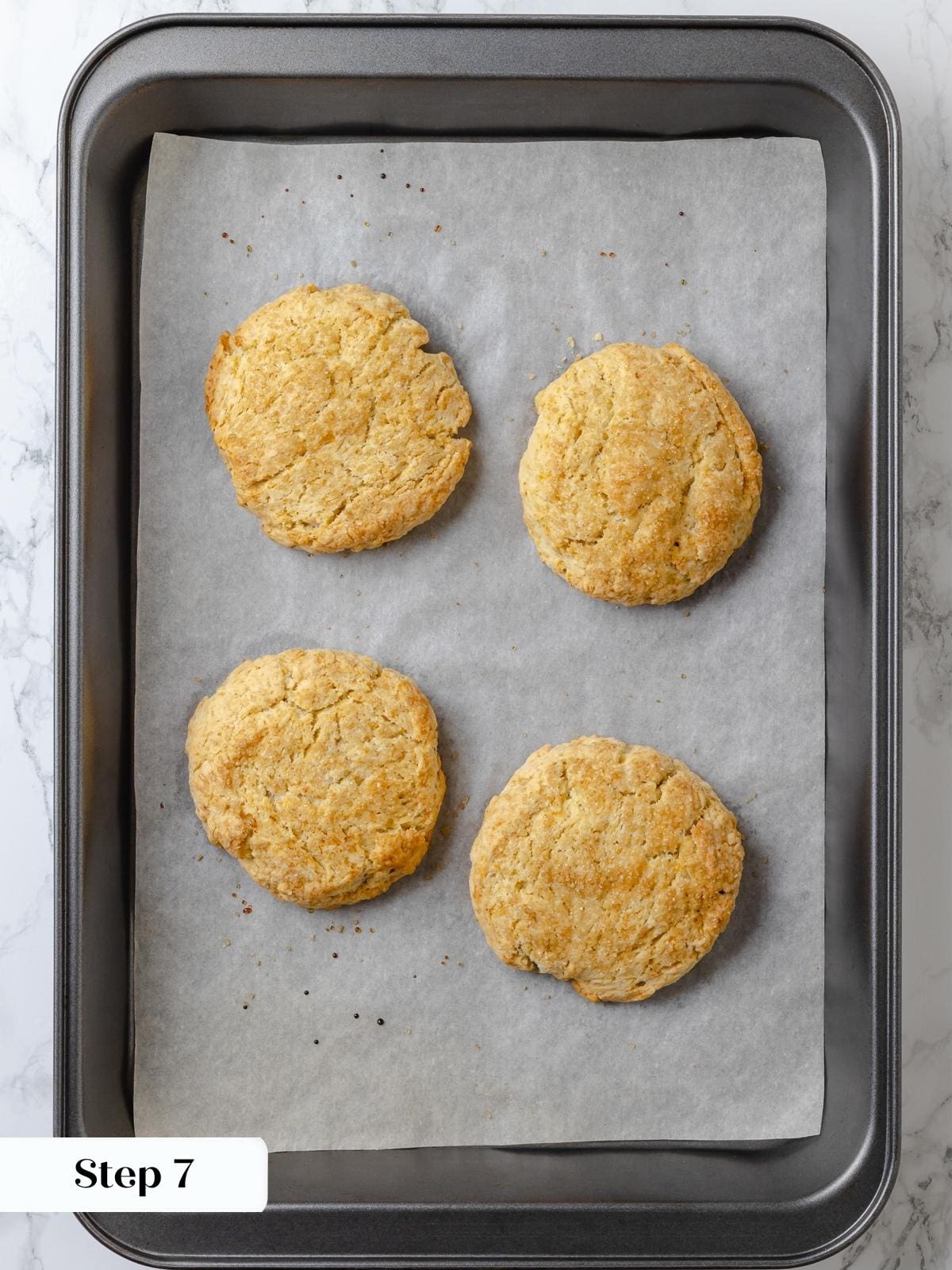 Perfectly baked biscuits with a golden, crisp crust.