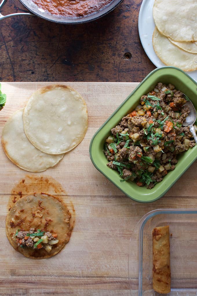 Freezer-Friendly Picadillo Enchiladas Recipe