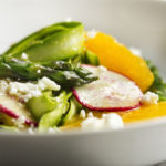 Shaved Asparagus and Orange Salad - Looking for something a little different to do with asparagus? Bored with your usual salad routine? Shaved asparagus salad is great and fun way to use asparagus with sweet oranges and spicy radishes all tossed with an orange vinaigrette. | justalittlebitofbacon.com