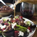 French Country Salad with Asparagus and Roasted Beets French country salad is an easy and healthy spring salad featuring asparagus, roasted beets, pecans and goat cheese. Inspired by the Cheesecake Factory salad and perfect for a light lunch or as fresh side at dinner.