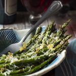 Oven Roasted Asparagus with Parmesan For an easy and quick side dish, cook my oven roasted asparagus with parmesan! This delicious Mediterranean recipe makes delicious use of spring produce with crispy cheese, tender veggies, and a sprinkle of balsamic. | justalittlebitofbacon.com #italianrecipes #italianfood #mediterraneanfood #springrecipes #asparagus #spring