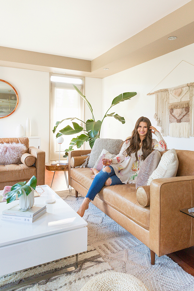 How to Select and Care For Houseplants | Justine Celina Maguireβs Mid Century Modern, Boho Apartment in Calgary, Alberta, Canada // JustineCelina.com