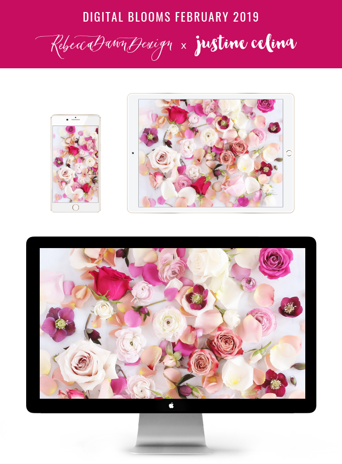 DIGITAL BLOOMS FEBRUARY 2019 | FREE DESKTOP WALLPAPER | A Bed of Roses FREE Desktop Wallpaper for Valentineβs Day | Free Valentineβs Day Flower Tech Wallpapers | Free Romantic Flower Desktop Wallpaper | Free Free February 2019 Floral Desktop Wallpapers featuring Vendela Roses, Quick Sand Roses, Mother of Pearl Roses, Cappuccino Roses, Precious Moments Roses, Roseberry Roses, Spray Roses, Ranunculus and Hellebores // JustineCelina.com x Rebecca Dawn Design