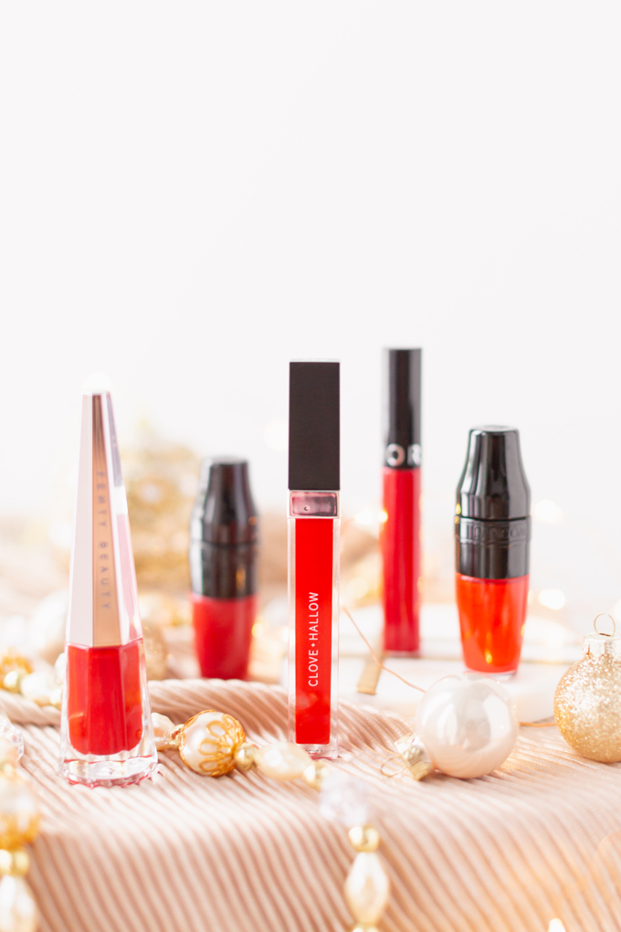 My Top 5 Red Lipsticks for the Holidays | JustineCelinaβs favourite red lipsticks | The best Red Lipsticks for Christmas | Clove + Hallow Lip Velvet in Fiesta | LancΓ΄me Matte Shaker High Pigment Liquid Lipstick in Redβy In 5 | SEPHORA COLLECTION Cream Lip Stain in 01 Always Red | FENTY BEAUTY by Rihanna Stunna Lip Paint Longwear Fluid Lip Color in Uncensored | LancΓ΄me Matte Shaker High Pigment Liquid Lipstick in Kiss Me ChΓ©rie | Calgary Beauty Blogger // JustineCelina.com