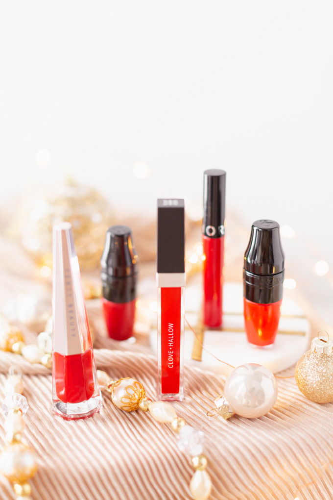 My Top 5 Red Lipsticks for the Holidays | JustineCelinaβs favourite red lipsticks | The best Red Lipsticks for Christmas | Clove + Hallow Lip Velvet in Fiesta | LancΓ΄me Matte Shaker High Pigment Liquid Lipstick in Redβy In 5 | SEPHORA COLLECTION Cream Lip Stain in 01 Always Red | FENTY BEAUTY by Rihanna Stunna Lip Paint Longwear Fluid Lip Color in Uncensored | LancΓ΄me Matte Shaker High Pigment Liquid Lipstick in Kiss Me ChΓ©rie | Calgary Beauty Blogger // JustineCelina.com