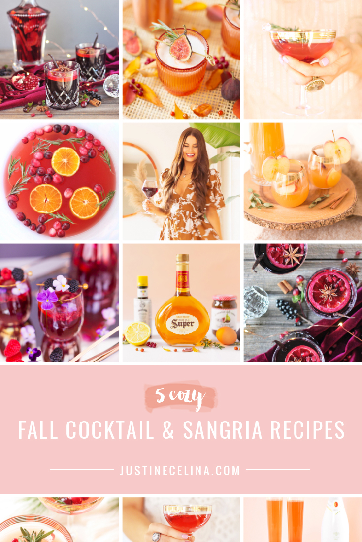 5 Cozy Fall Cocktail and Sangria Recipes | JustineCelinaβs Best Fall Cocktail and Sangria Recipes | Dairy, Gluten and Refined Sugar Free Cocktail and Sangria Recipes | Rosemary Fig Japanese Whisky Soup Recipe | Vanilla Pomegranate Mulled Wine Recipe | Sparkling Pomegranate Cranberry Sangria Recipe | Late Harvest Spiced Apple Sangria Recipe | Violette Noir Berry Sangria Recipe | Calgary Cocktail and Lifestyle Blogger // JustineCelina.com
