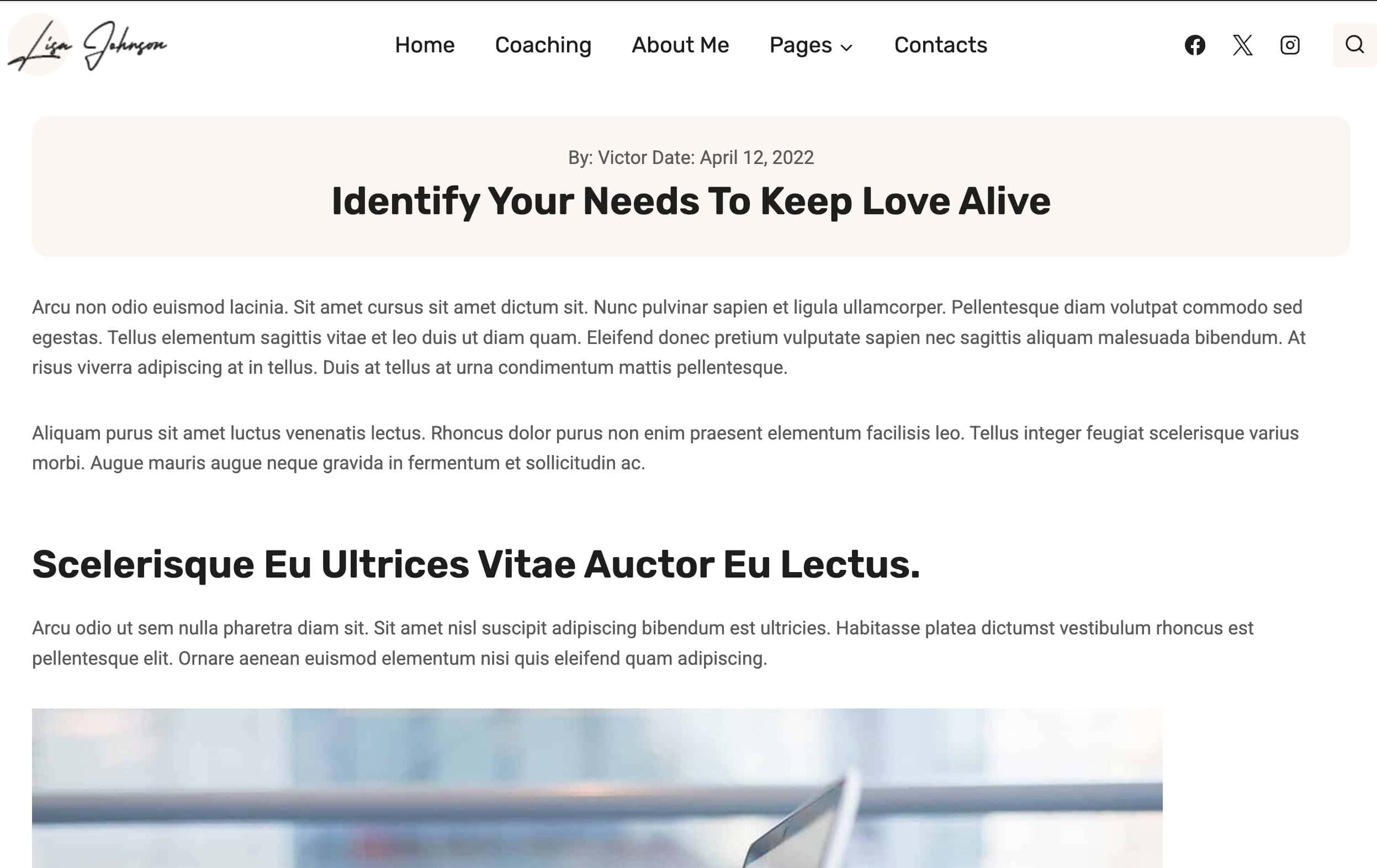 Single Post Content Result