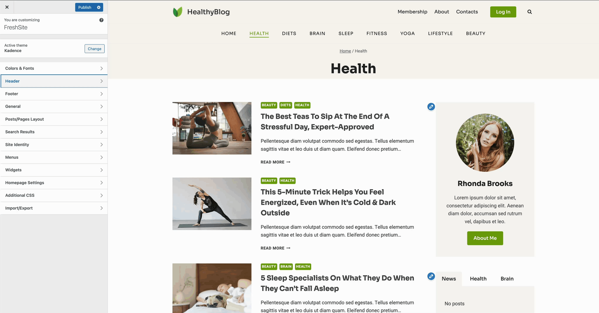 Disabling the Transparent Header