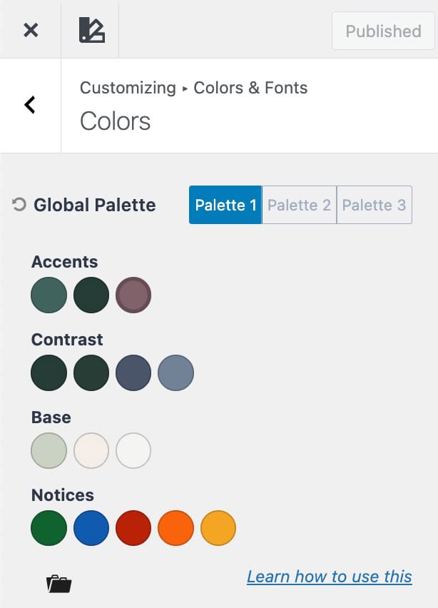 Kadence Color Palette