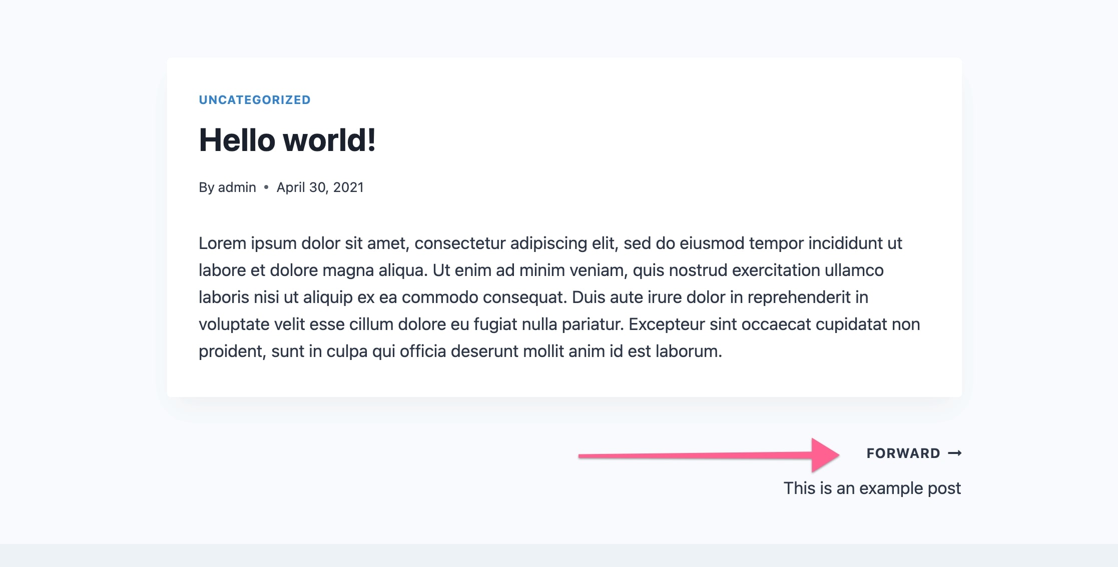 Example screenshot after text change