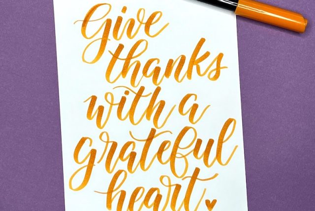 free printable worksheet tracing template modern calligraphy brush pen lettering www.kellycreates.ca