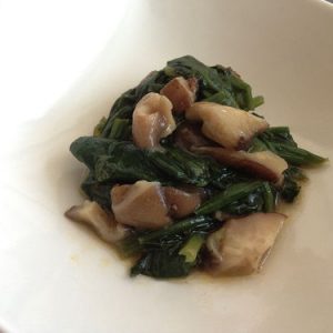 espinacs amb xiitake