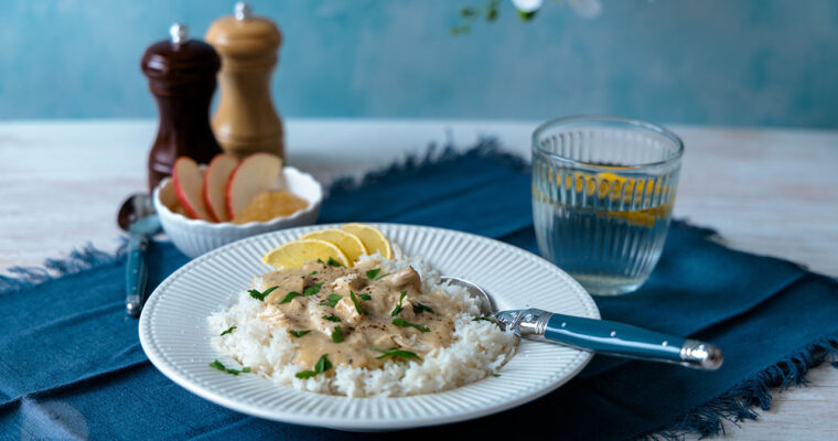Hühner-Ragout mit Apfelkompott – wie sonntags bei Oma