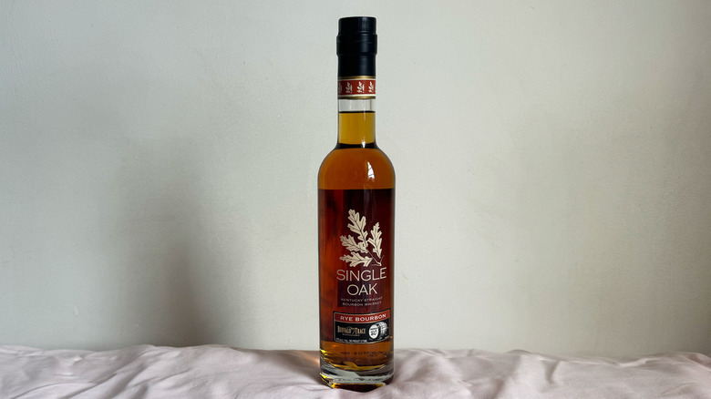 Buffalo Trace Single oak bottle in front of white background