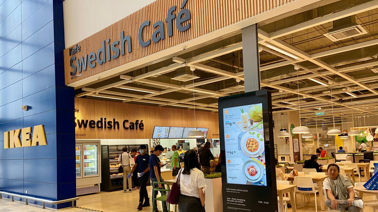 Exterior of an Ikea cafe inside a retail store