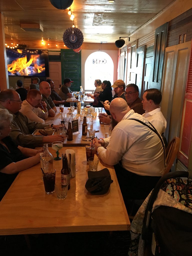 A bunch of us chatting after everything was over.