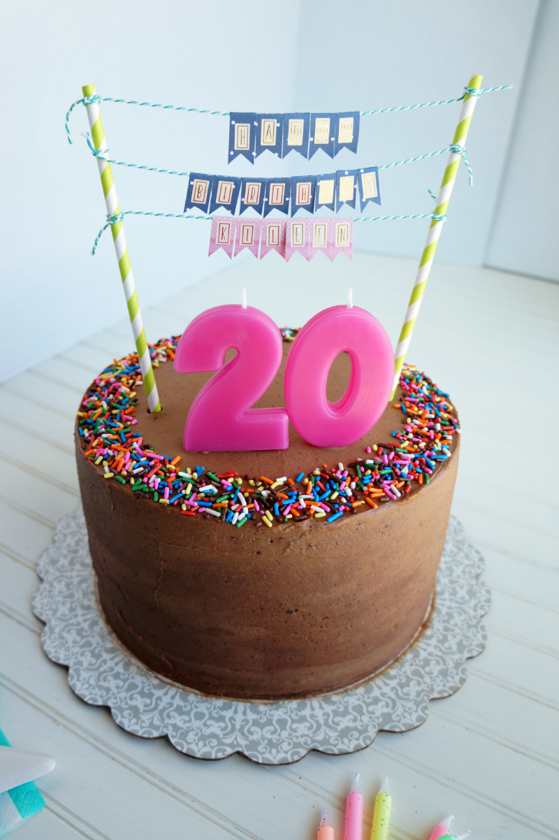 20th birthday chocolate confetti cake | The Baking Fairy