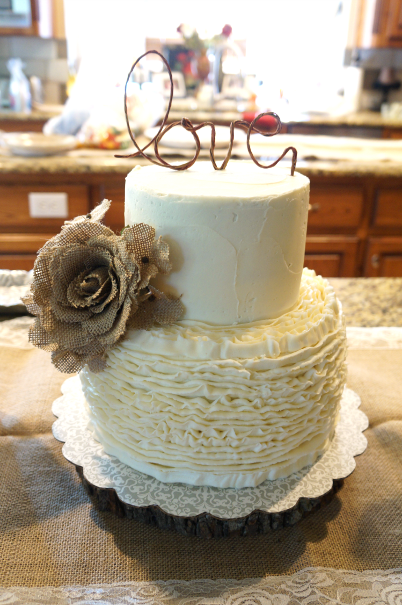 ruffled bridal shower cake | The Baking Fairy