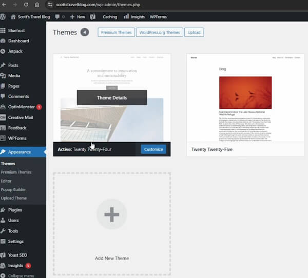 How to install a new theme