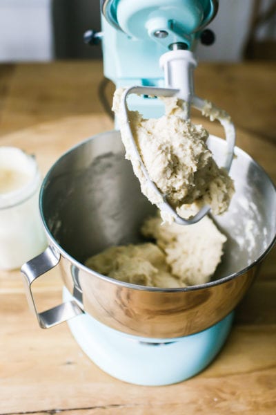 Sourdough sandwich bread dough