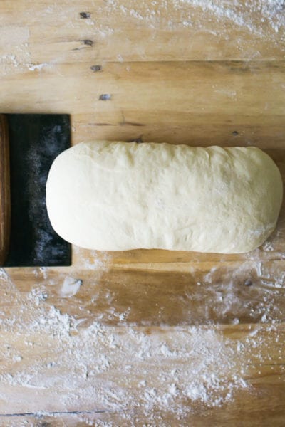 Shaping sourdough sandwich dough