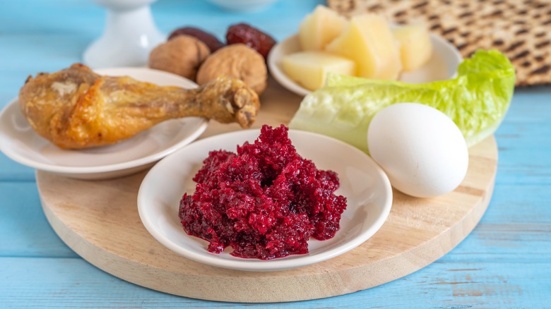 Maror bowl adorning Seder plate