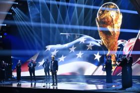 WCup_Draw_Soccer_97403-1 Singer Andrea Bocelli performs at the draw for the 2026 soccer World Cup at the Kennedy Center in Washington, Friday, Dec. 5, 2025. (Mandel Ngan/Pool Photo via AP)