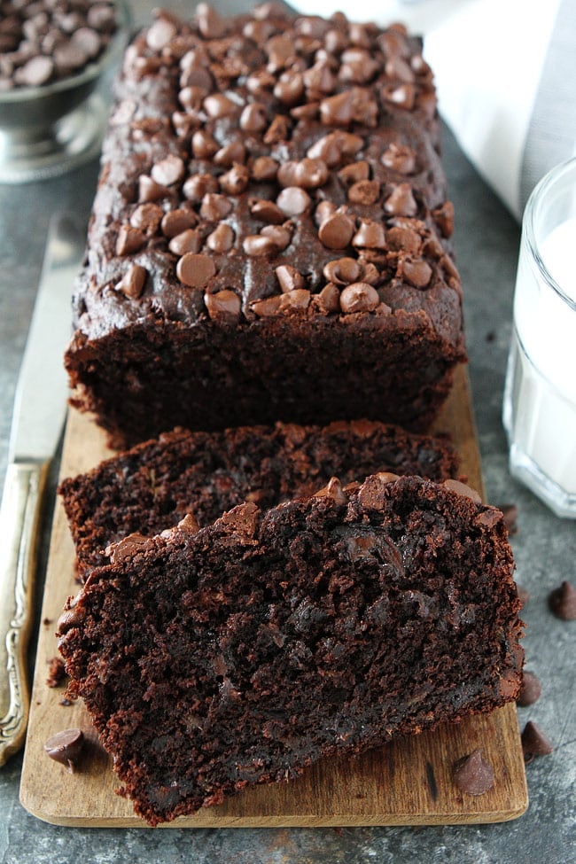 Chocolate Banana Bread sliced