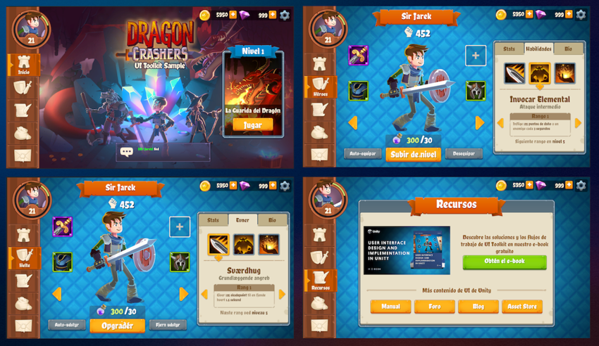 UI Toolkit Sample -- Dragon Crashers