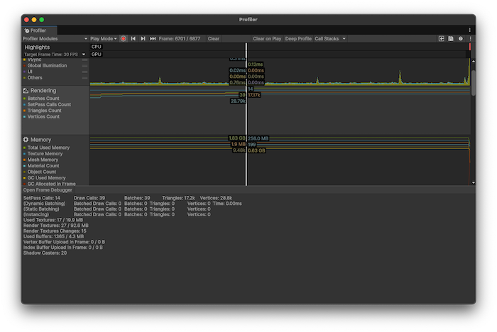 The Rendering Profiler module