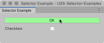 A Unity Editor window with an OK button that is green, and a blank checkbox.