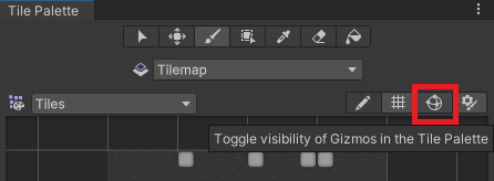 The Tile Palette Gizmos toggle.