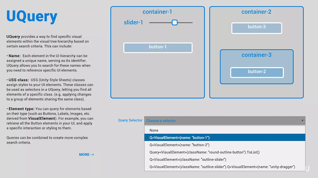 A screen shot from the QuizU UI Toolkit demo